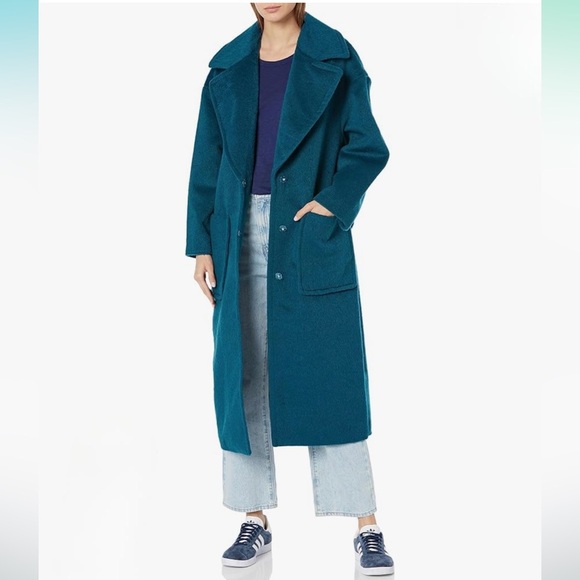 UGG Women’s Hattie Oversized Long Coat Midnight Blue NWT Medium - Picture 3 of 13